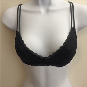 Navy blue lace bralette